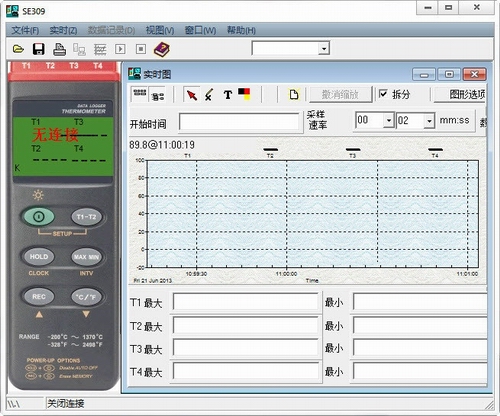 CENTER(温度计/温度表)4通道RS232 v309 中文汉化版
