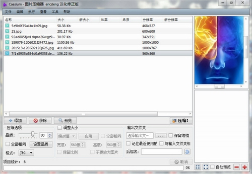 图片压缩软件工具(Caesium)v1.5.0单文件中文绿色版